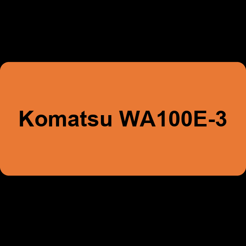 Komatsu WA100E-3